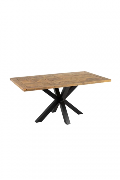 Mesa de Comedor en madera en trama y hierro negro tienda online Jameos Estudio