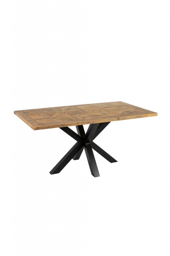 Mesa de Comedor en madera en trama y hierro negro tienda online Jameos Estudio
