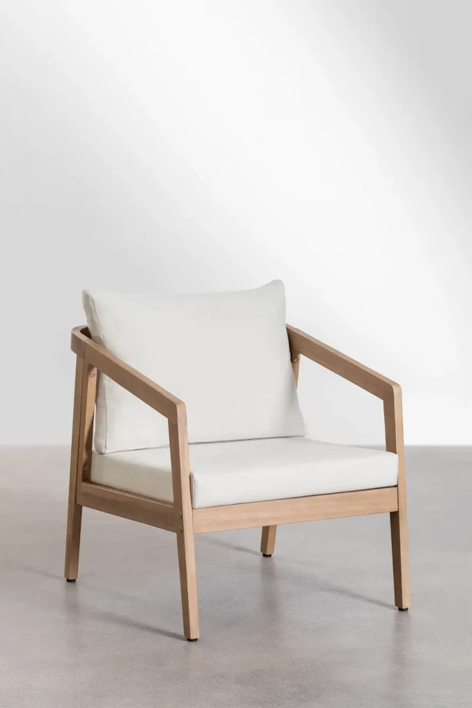 Sillón de exterior en madera de acacia Tienda Jameos Estudio